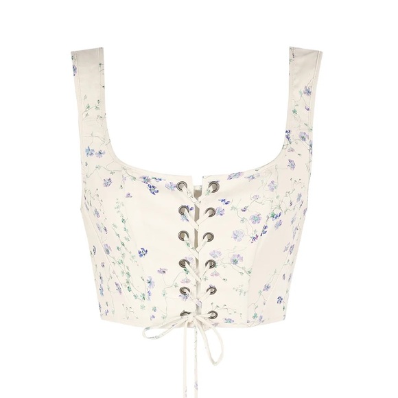 Selkie Tops - SELKIE BLUE VINE SOFT CORSET LARGE